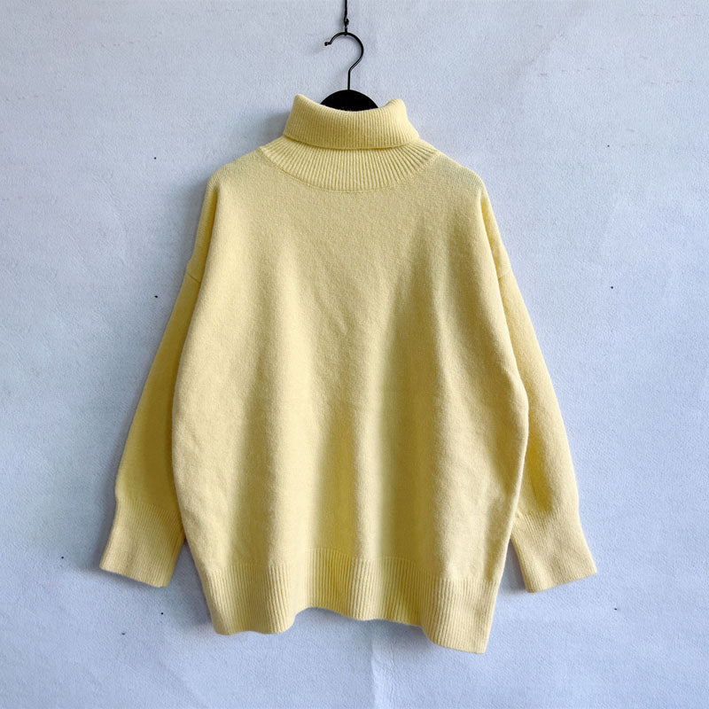 Drune | Einfarbiger Warmer Strickpullover Für Alltag