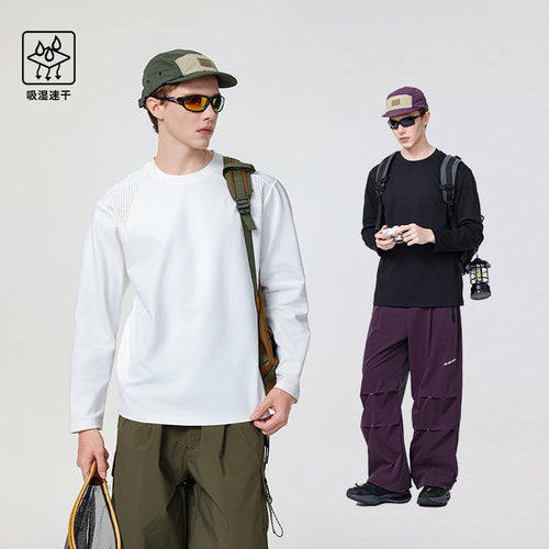 Herren Atmungsaktives Rundhals-Performance-Sweatshirt mit mikroperforierten Schulterpaneelen Drune