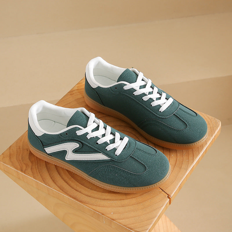 Damen Retro‑Sneaker mit Gumsohle, Kontraststreifen und gepolstertem Komfortfußbett Drune