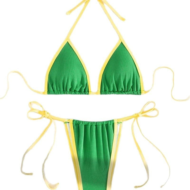 Damen Bikiniset mit verstellbaren Trägern und hohem Beinausschnitt Drune