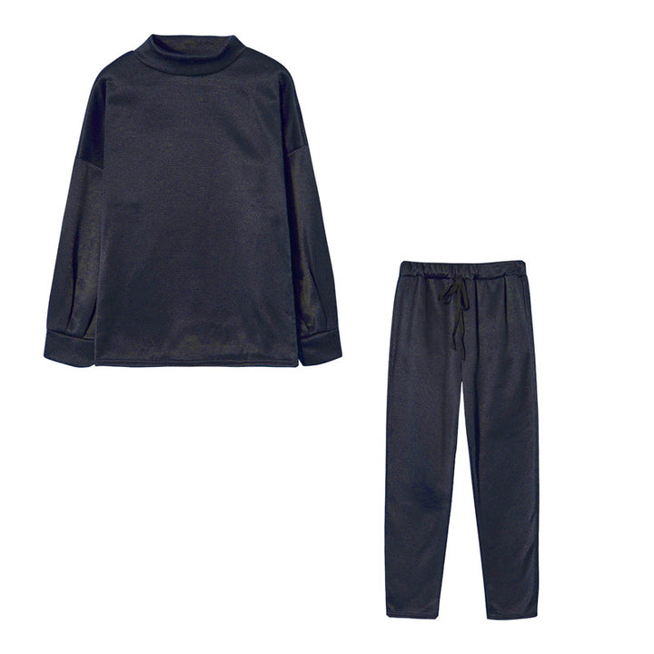 Damen Sportliches Jogginganzug-Set mit komfortablem Schnitt und hohem Kragen Drune