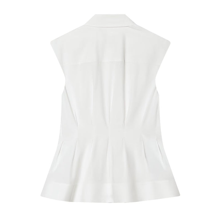 Damen ärmellose Bluse mit modernem Schnitt Drune