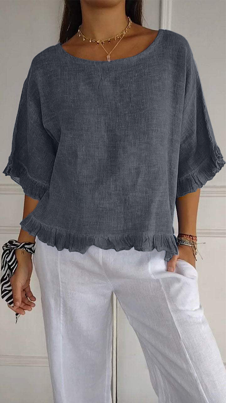 Damen Casual Oversize Shirt Drune