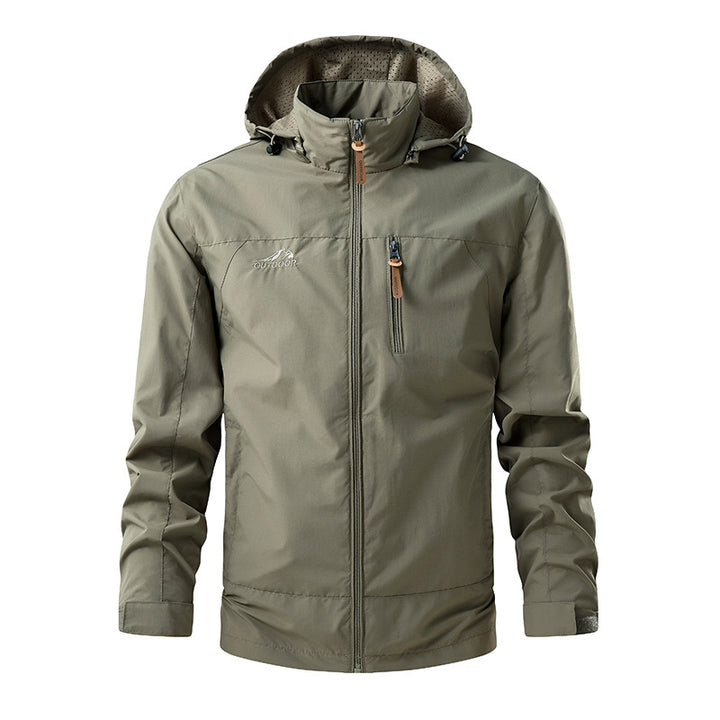 Herren Leichte Funktionsjacke mit abnehmbarer Kapuze Drune