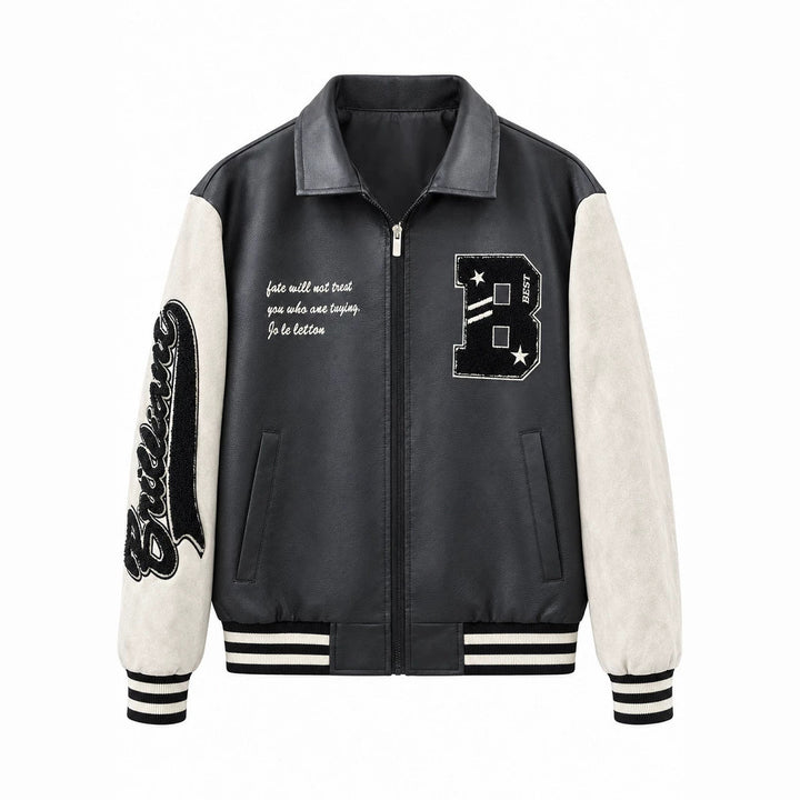 Herren Modische Bomberjacke mit Logo-Details Drune