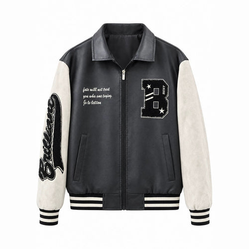 Herren Modische Bomberjacke mit Logo-Details Drune