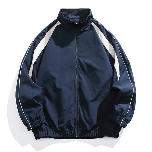 Herren Sportliche Übergangsjacke mit hohem Kragen und elastischer Taille Drune