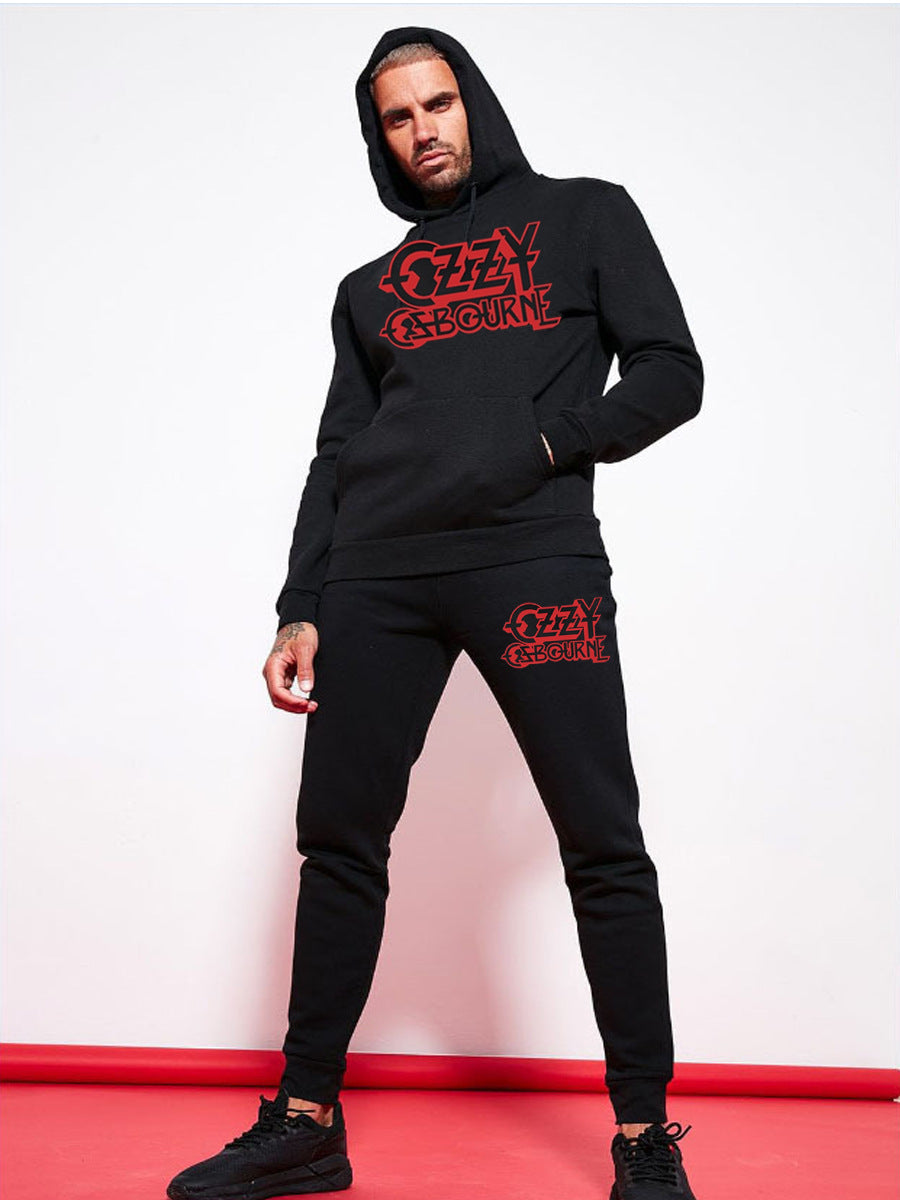 Damen bequemer Hoodie und Jogginghose Set mit markantem Grafikdesign Drune
