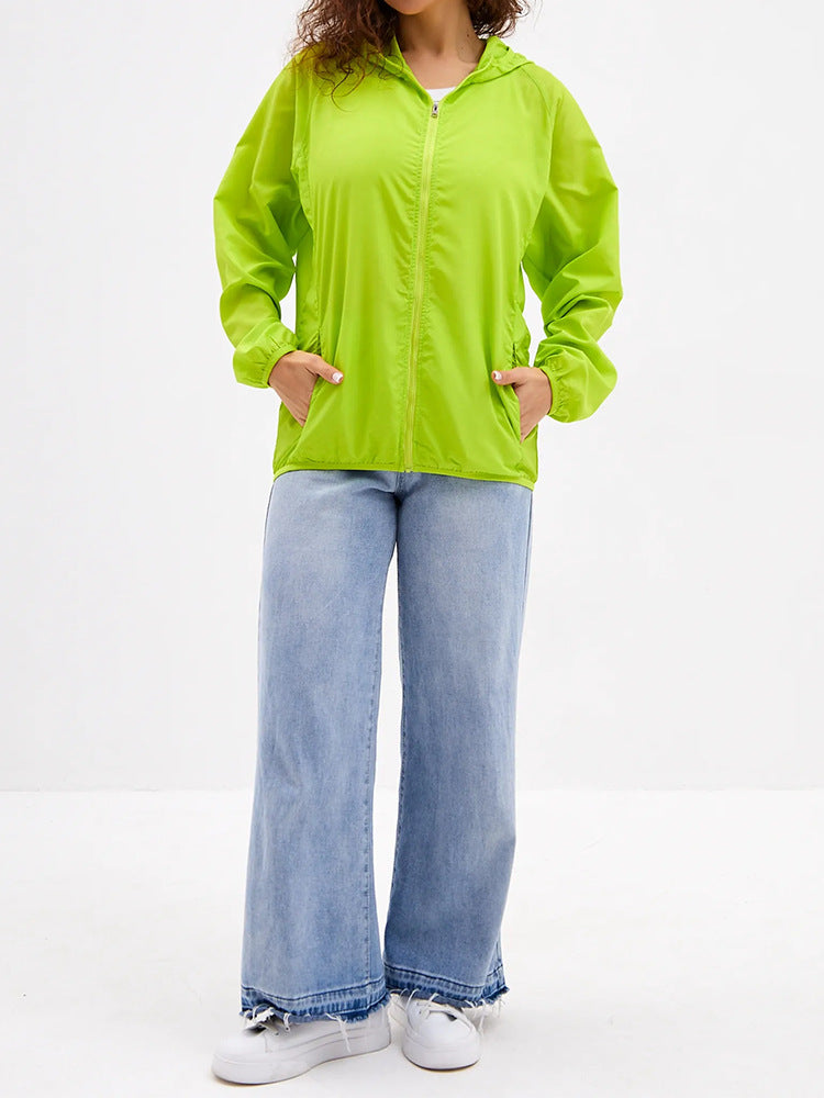Damen Leichte Übergangsjacke mit Kapuze