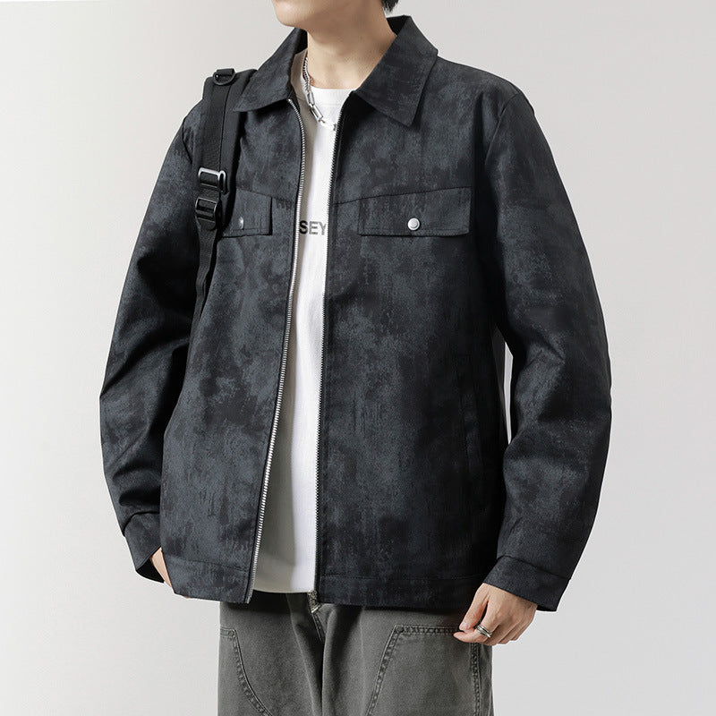 Herren Modische Arbeitsjacke im minimalistischen Design Drune
