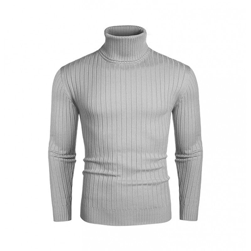 Herren nan gerippter Rollkragenpullover aus Feinstrick mit taillierter Silhouette Drune