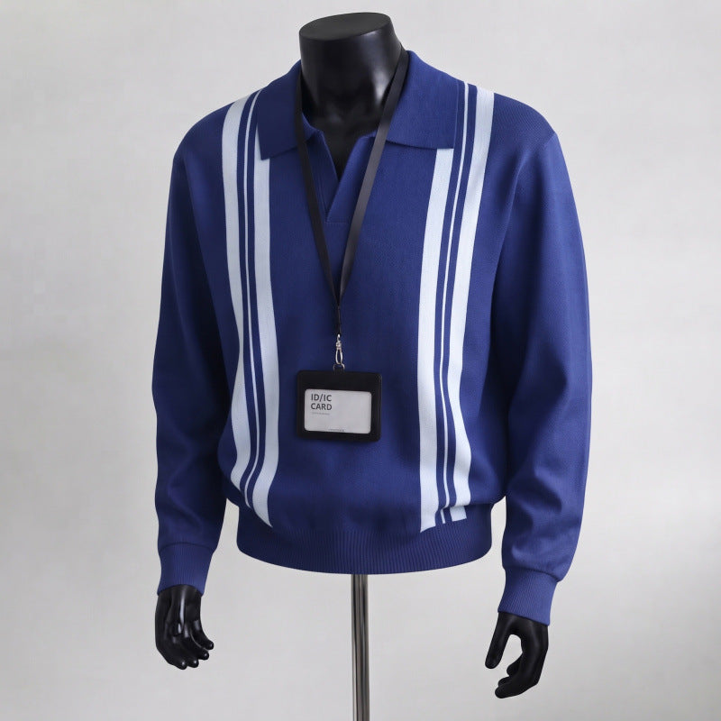 Herren Modischer Pullover mit Stripes Drune