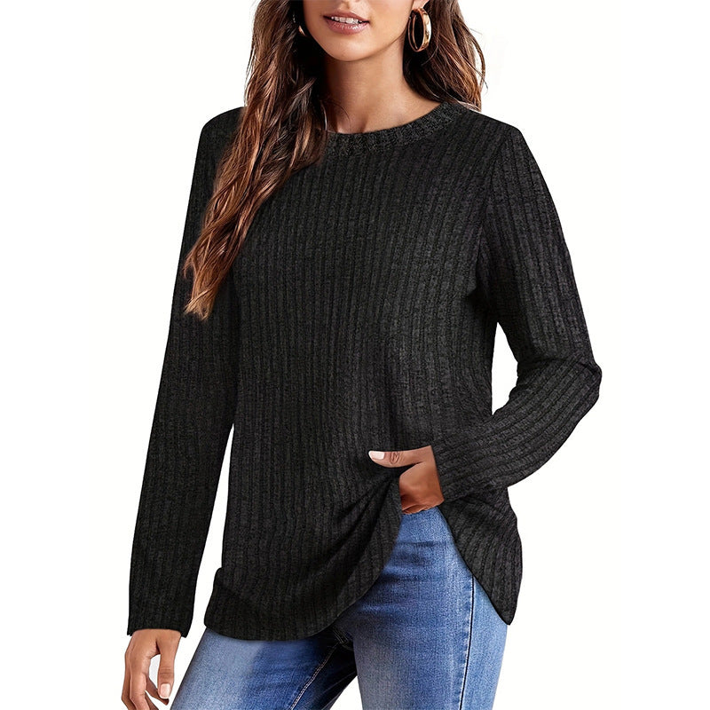 Damen Strickpullover mit strukturierter Oberfläche und lockerem Schnitt Drune