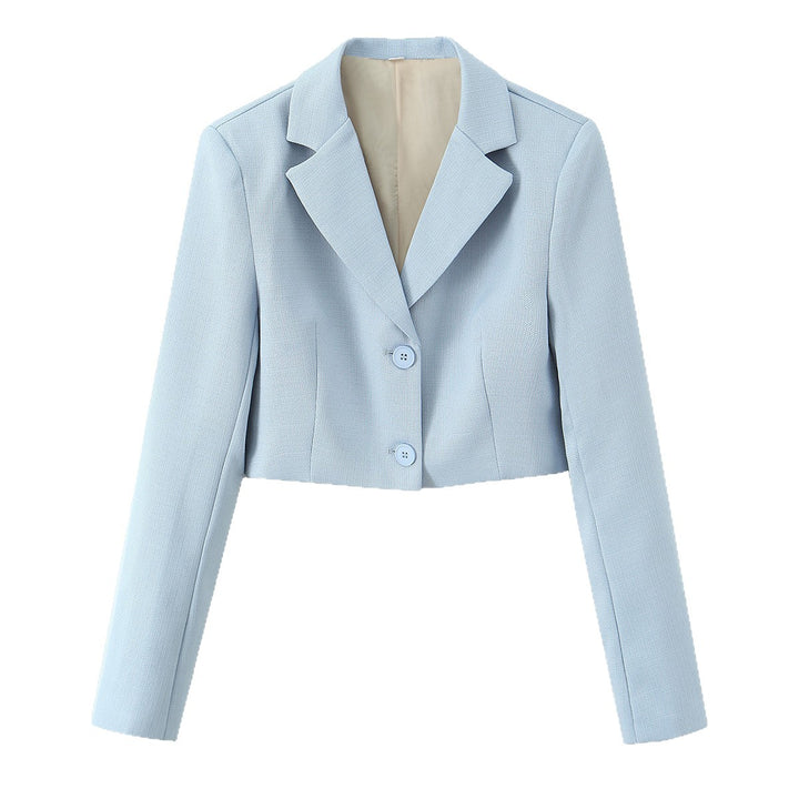 Damen Kurzblazer mit taillierter Silhouette und Reverskragen Drune
