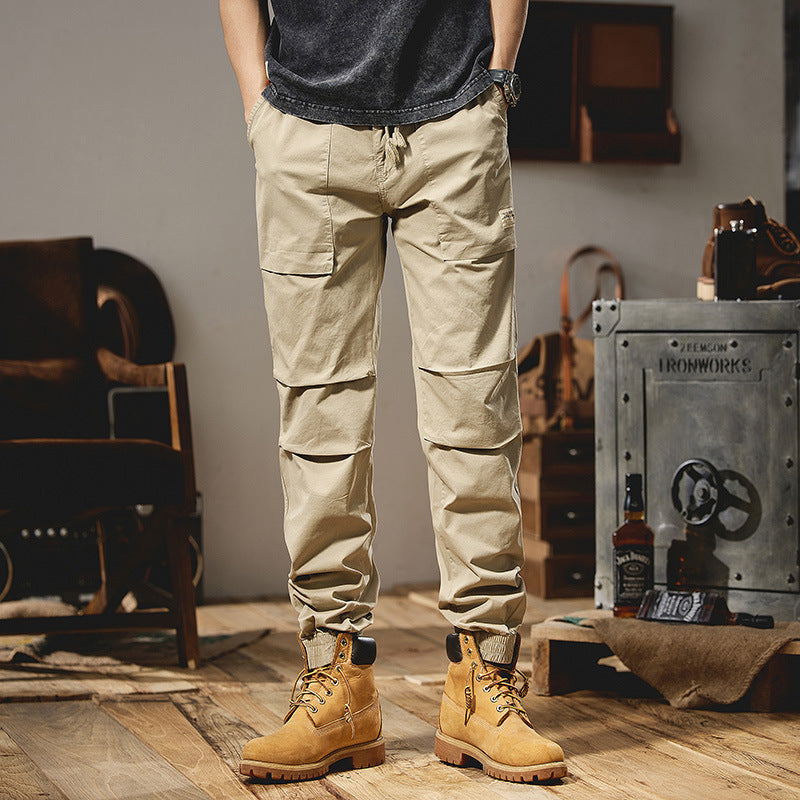 Herren Robust-Canvas Feldjogger mit Knieabnähern, aufgesetzten Utility-Taschen und elastischem Knöchelsaum Drune