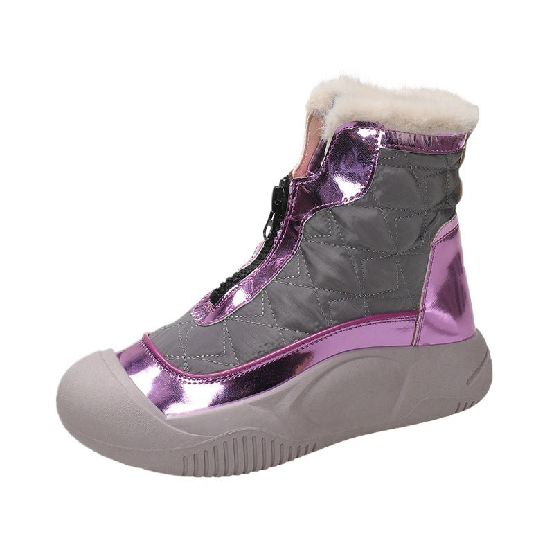 Damen isolierte Winterstiefel mit bequemem Warmfutter Drune