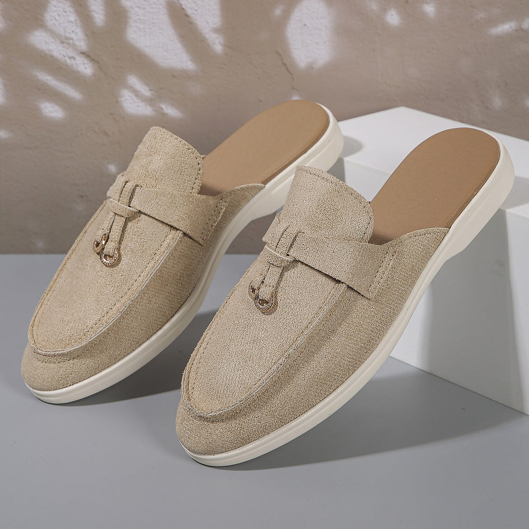 Damen Mokassin-Pantoletten mit elegantem Design und hochwertiger Oberflächenstruktur Drune