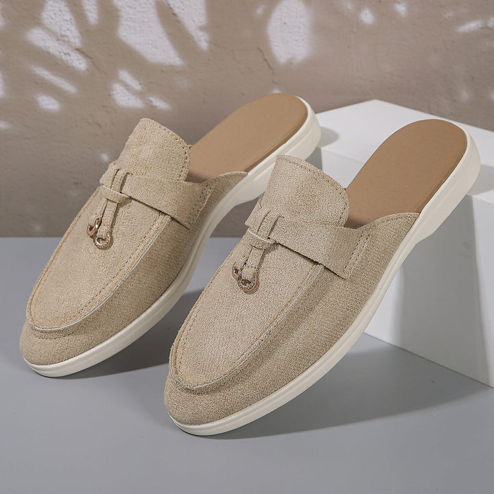 Damen Mokassin-Pantoletten mit elegantem Design und hochwertiger Oberflächenstruktur Drune