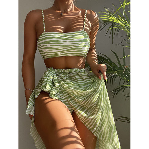 Damen Zweiteiliges Set mit Crop-Top und Wickelrock Drune