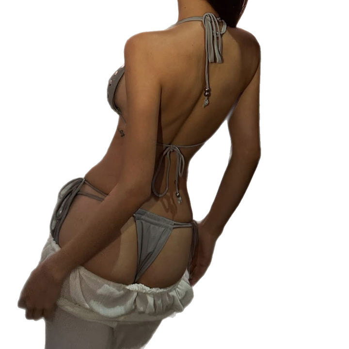 Damen Bikini-Set mit verstellbaren Trägern und eleganten Schmuckdetails Drune