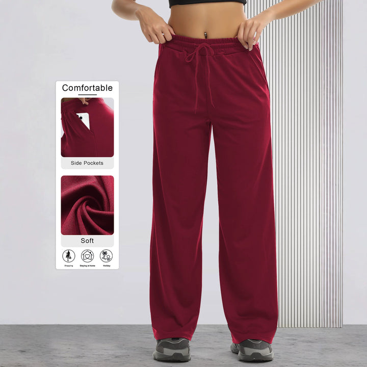 Damen Weit geschnittene Lounge-Jogginghose aus Soft-Jersey mit Kordelzug und Seitentaschen Drune