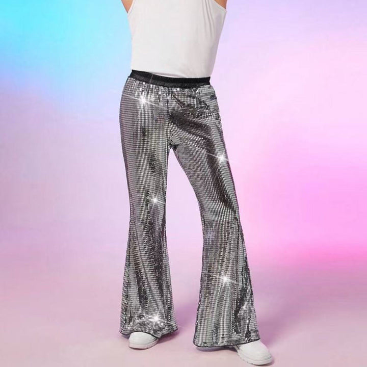 Herren glitzernde Paillettenhose im extravaganten Disco-Stil Drune