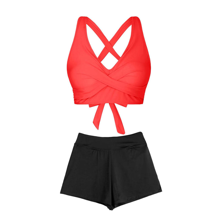 Damen Zweiteiliger Badeanzug mit floralem Design Drune