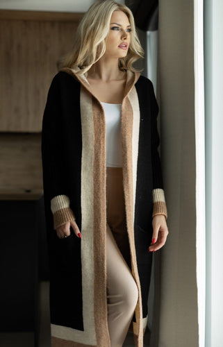 Drune | Strickjacke Übergroß Passform Breiter Kragen Lange Ärmel mit Taschen