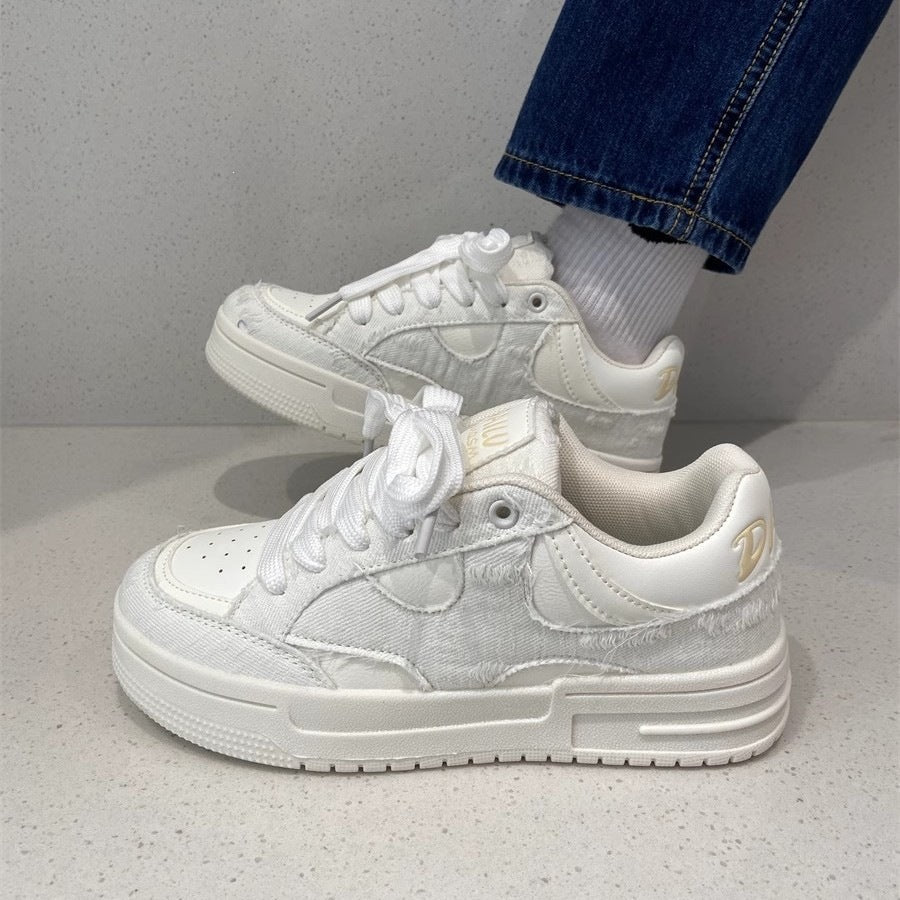 Damen Sneakers mit luxuriösem Denim-Obermaterial und gepolsterter Sohle Drune