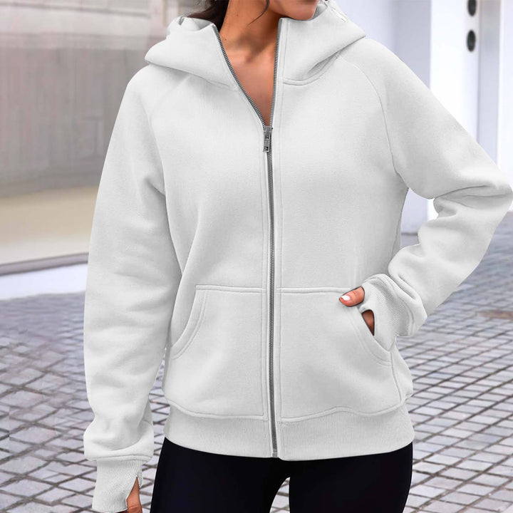 Damen lässige Kapuzenjacke mit praktischen Taschen und modernem Schnitt Drune