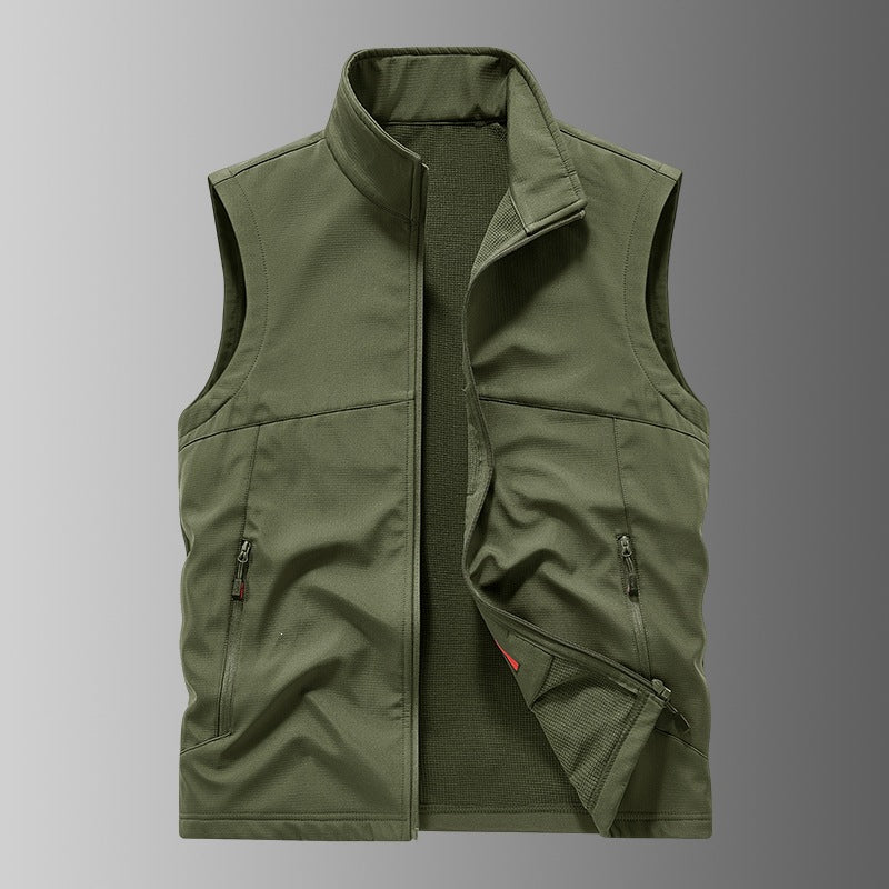 Herren Softshell-Weste mit Fleece-Innenfutter, winddicht und wasserabweisend Drune