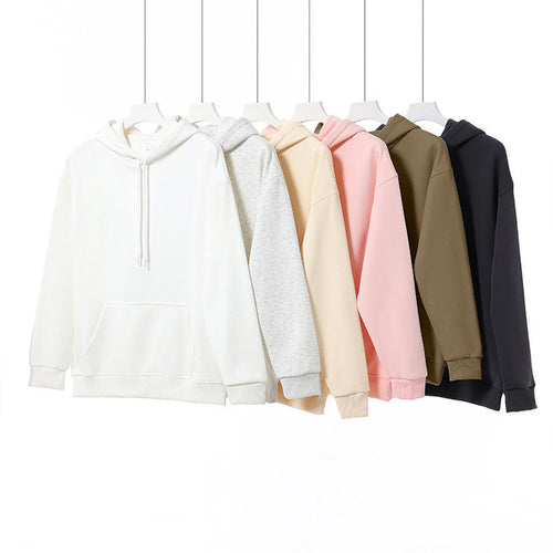 Unisex Oversize-Kapuzenpullover mit Kängurutasche und Rippbündchen Drune