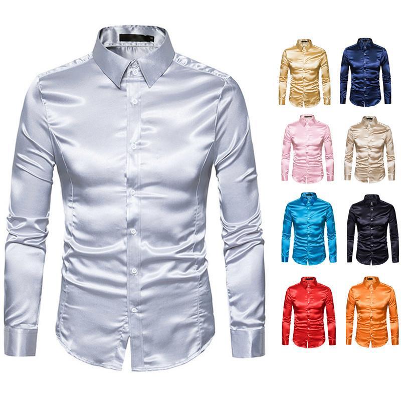 Herren elegantes Businesshemd aus hochwertigem Satin mit perfekter Passform Drune