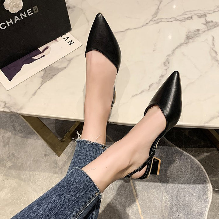 Damen Elegante Slingback Pumps mit schickem Schnitt und komfortablem Blockabsatz Drune