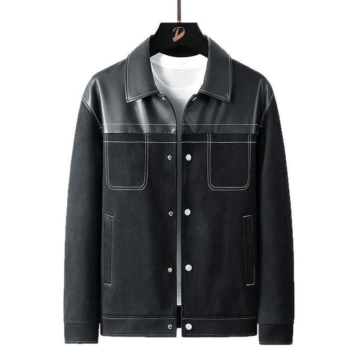 Herren Modische Velourslederjacke Drune