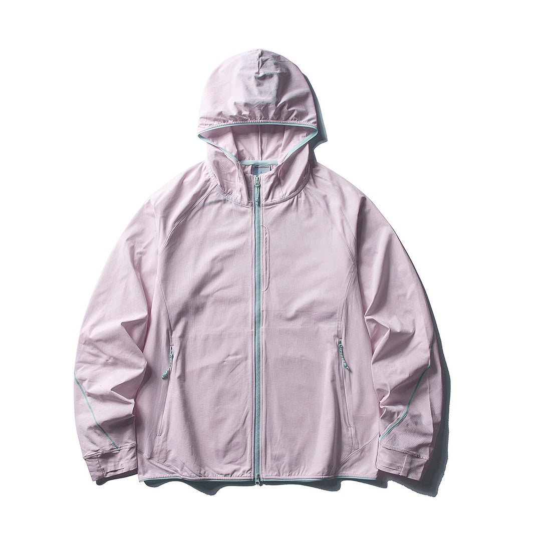 Damen Leichte Ripstop-Outdoor-Kapuzenjacke mit Raglanärmeln und Reißverschlusstaschen Drune