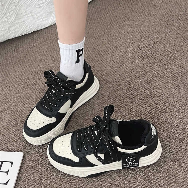 Damen Chunky Plateau‑Sneaker im Retro‑Basketballstil mit gepolstertem Schaft Drune