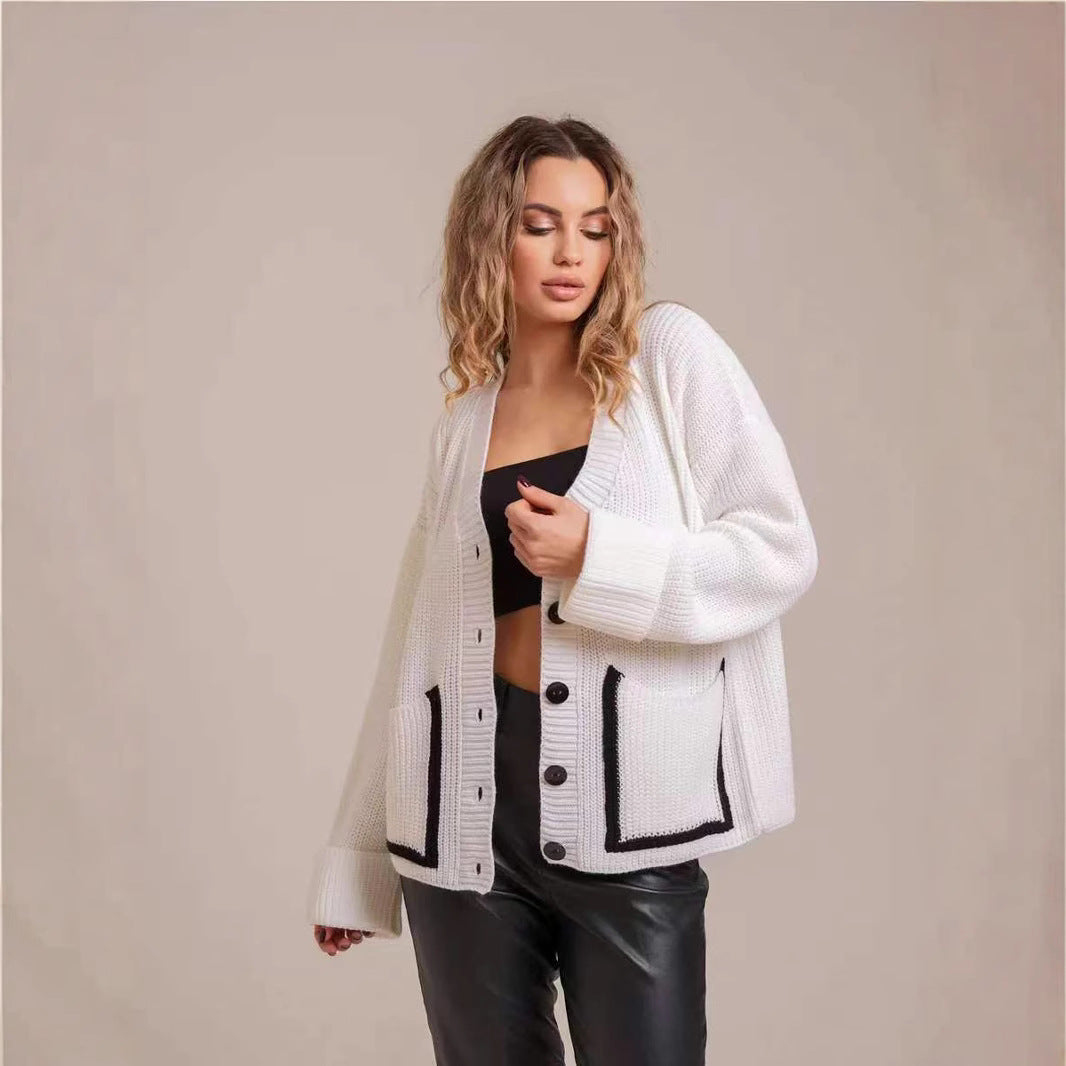 Damen Strickjacke mit großen Taschen Drune