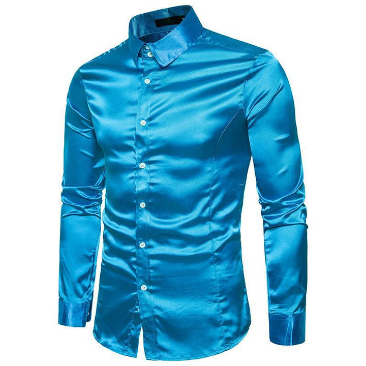 Herren elegantes Businesshemd aus hochwertigem Satin mit perfekter Passform Drune
