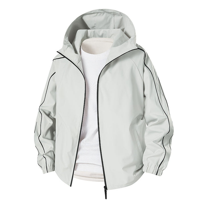 Herren Leichte Softshell-Outdoorjacke mit Kapuze, elastischen Bündchen und durchgehendem Reißverschluss Drune