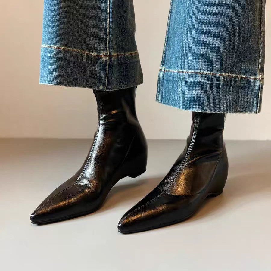 Damen Elegante spitze Stiefeletten Drune
