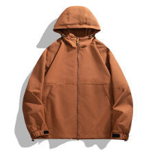 Herren Leichte Urban-Softshell Kapuzenjacke mit minimalistischer Nahtführung und verdecktem Reißverschluss Drune