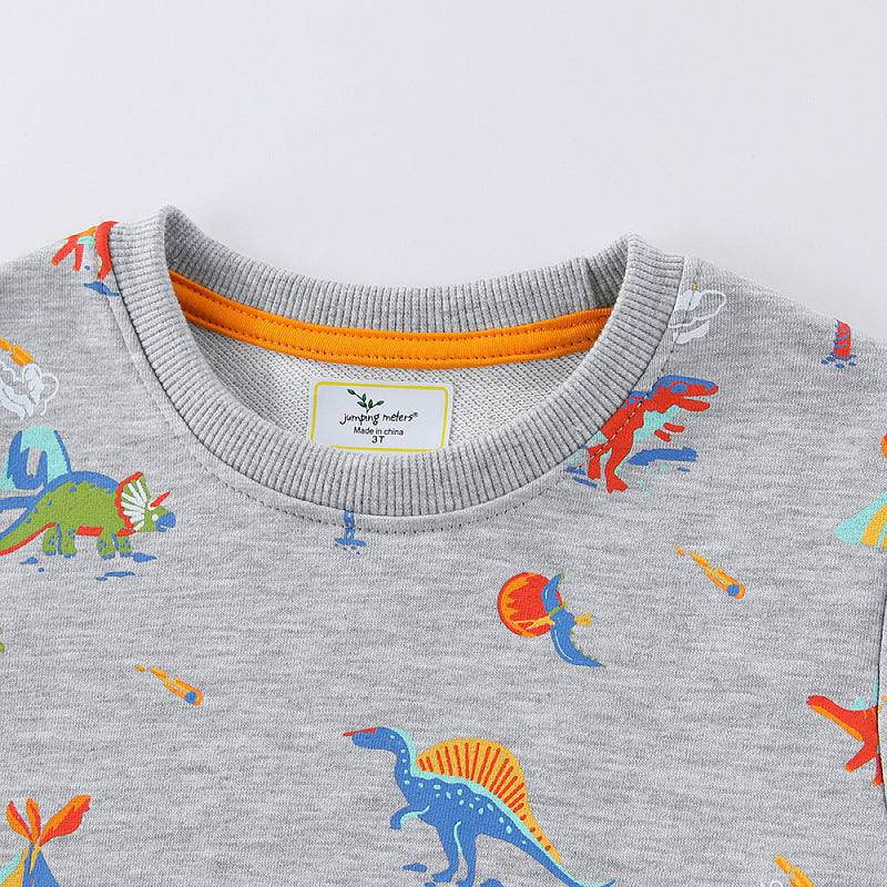 Kinder Sweatshirt mit buntem Dinosaurier-Motiv Drune