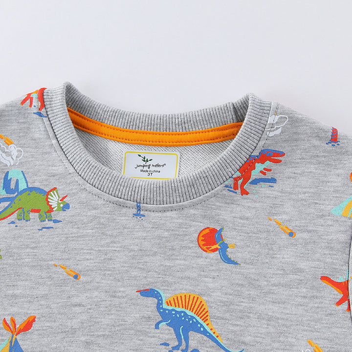 Kinder Sweatshirt mit buntem Dinosaurier-Motiv Drune