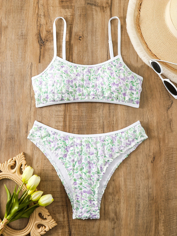 Damen Bikini-Set mit elegantem Blumendesign Drune
