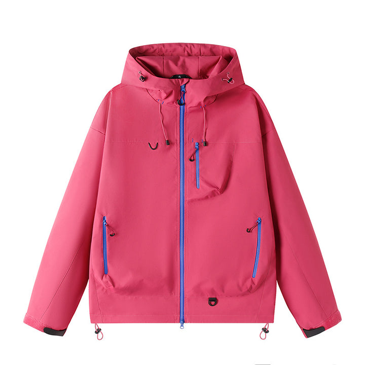 Herren Leichte Tech-Softshelljacke mit Kapuze, verstellbarem Saum und Kontrast-Reißverschlüssen Drune