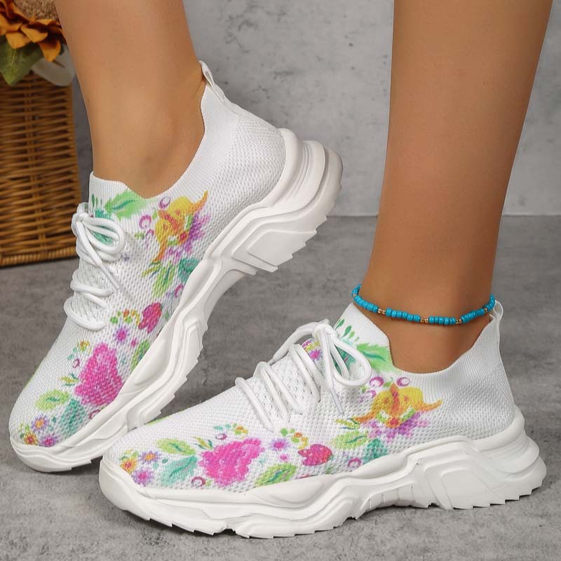 Drune | Lässige Turnschuhe Mit Blumendruck