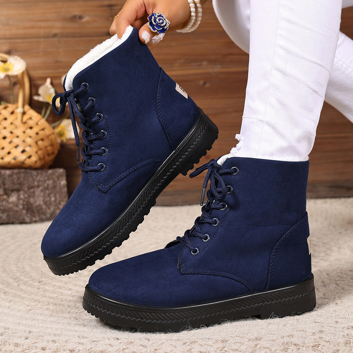 Damen Warm gefütterte Winterstiefel Drune