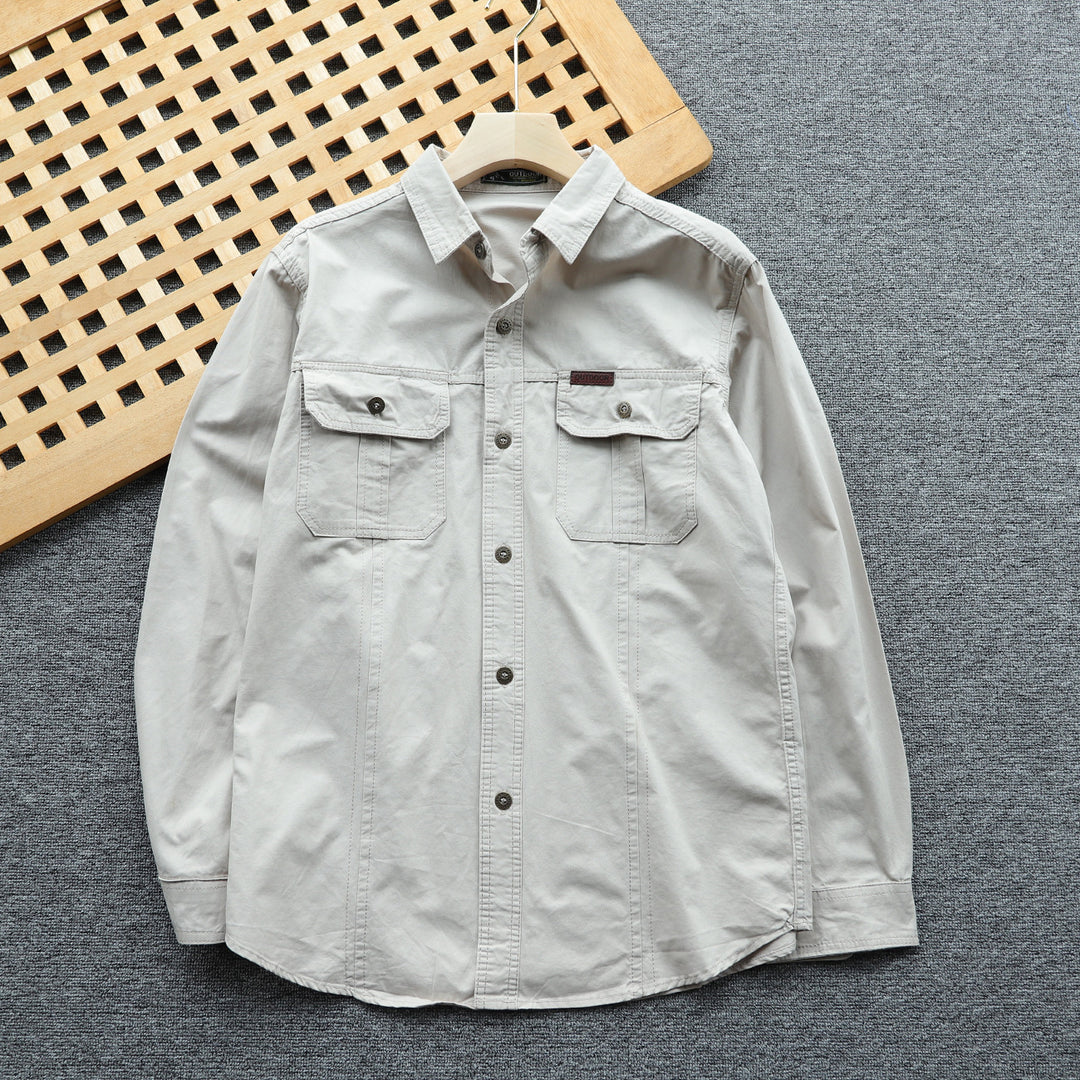 Herren Utility-Hemdjacke mit Brustklappen und verstärkten Nähten Drune