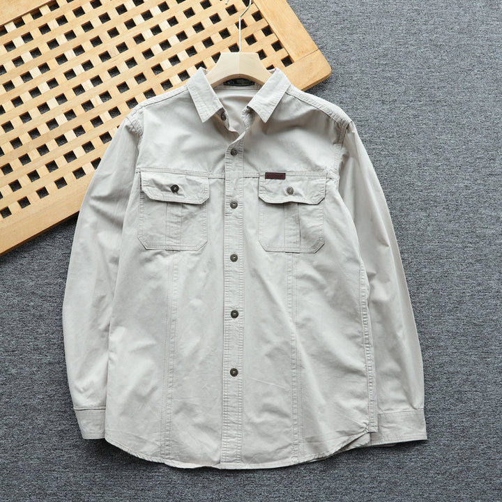 Herren Utility-Hemdjacke mit Brustklappen und verstärkten Nähten Drune
